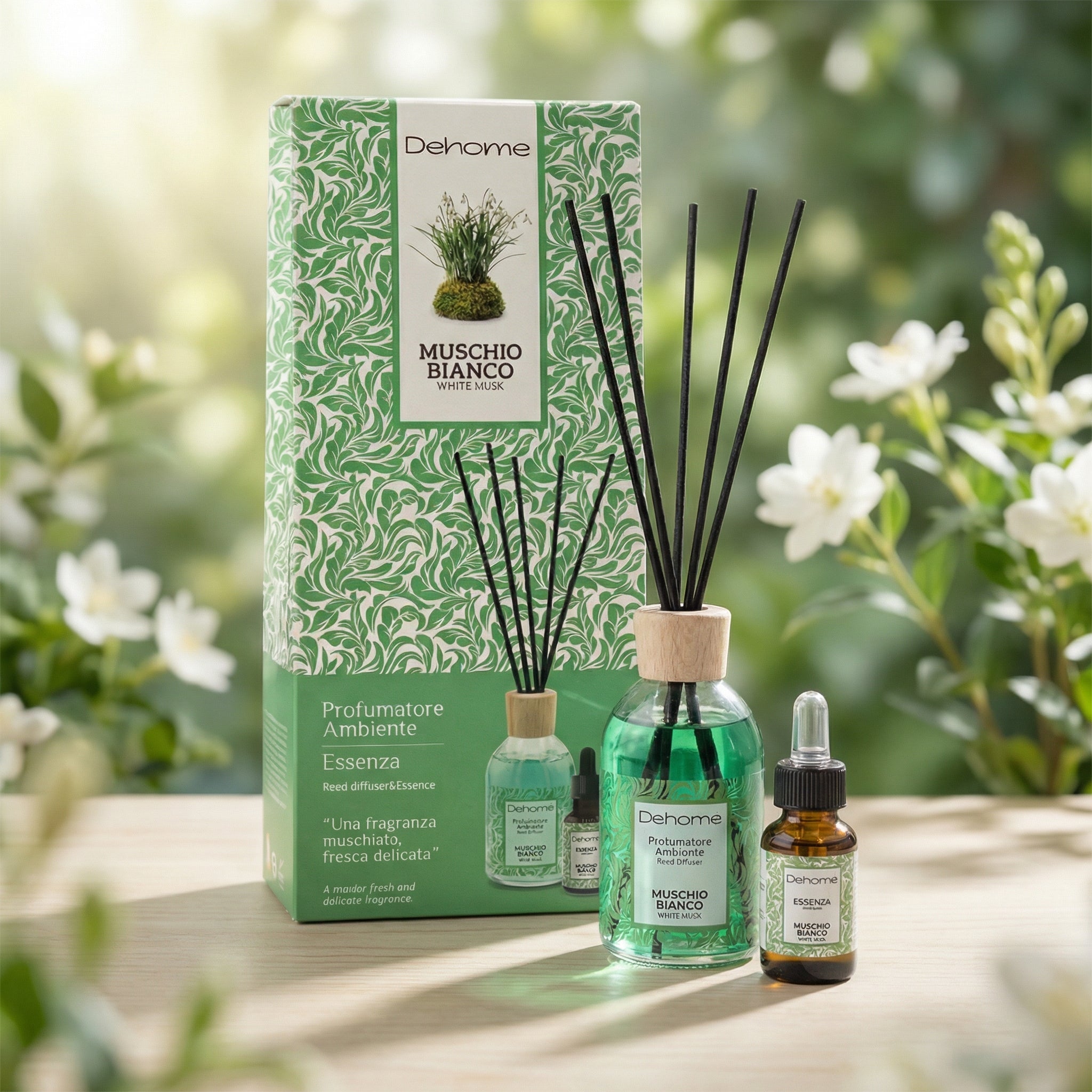 Profumatore Ambiente 100 ml | Essenza 15 ml Muschio Bianco