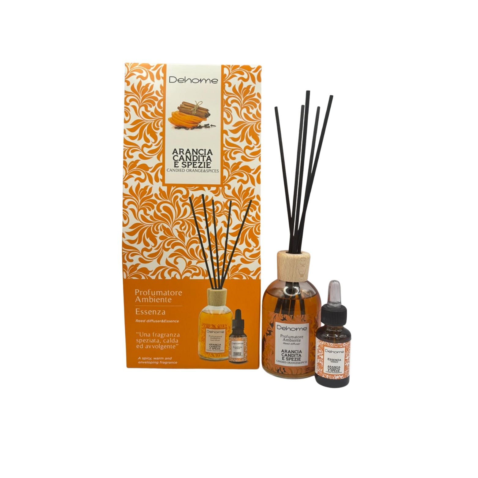 Profumatore Ambiente 100 ml | Essenza 15 ml Arancia Candita E Spezie
