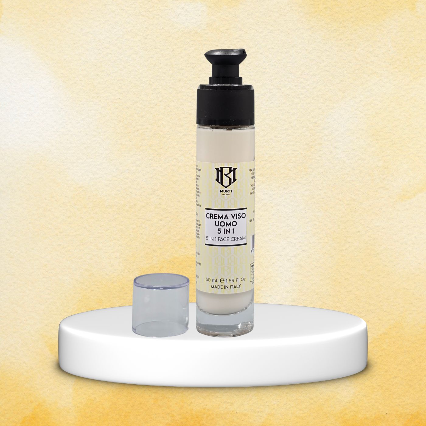 Crema Viso Uomo 5 in 1 50ml – Anti-età, Idratante e Purificante – Assorbimento Veloce