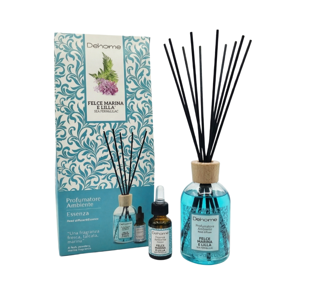 Profumatore Ambiente 100ml | Essenza 15ml Felce Marina e Lillà