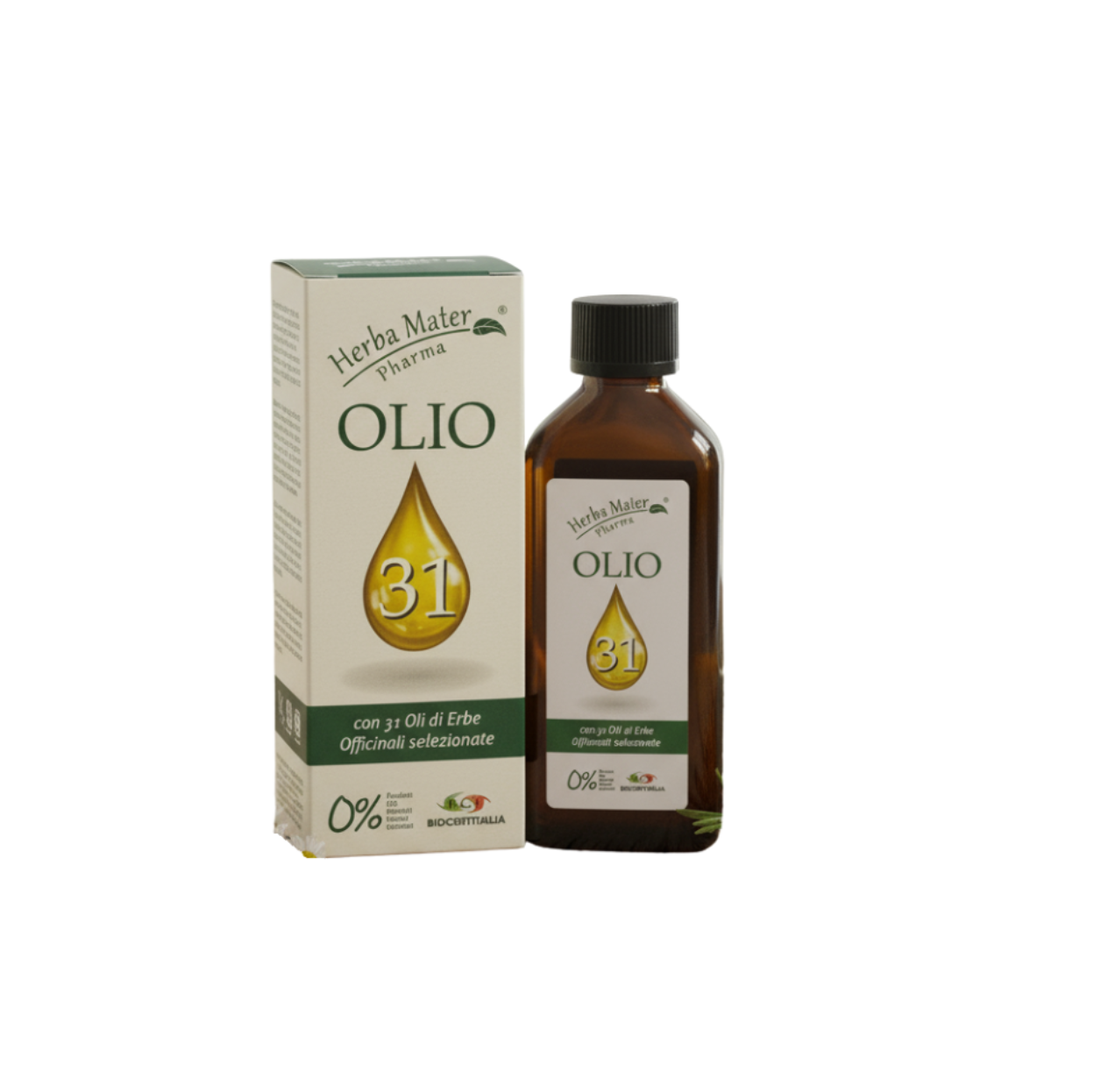 Olio 31 Biologico – 31 Oli Essenziali Naturali per Muscoli, Respirazione e Benessere | 100 ml