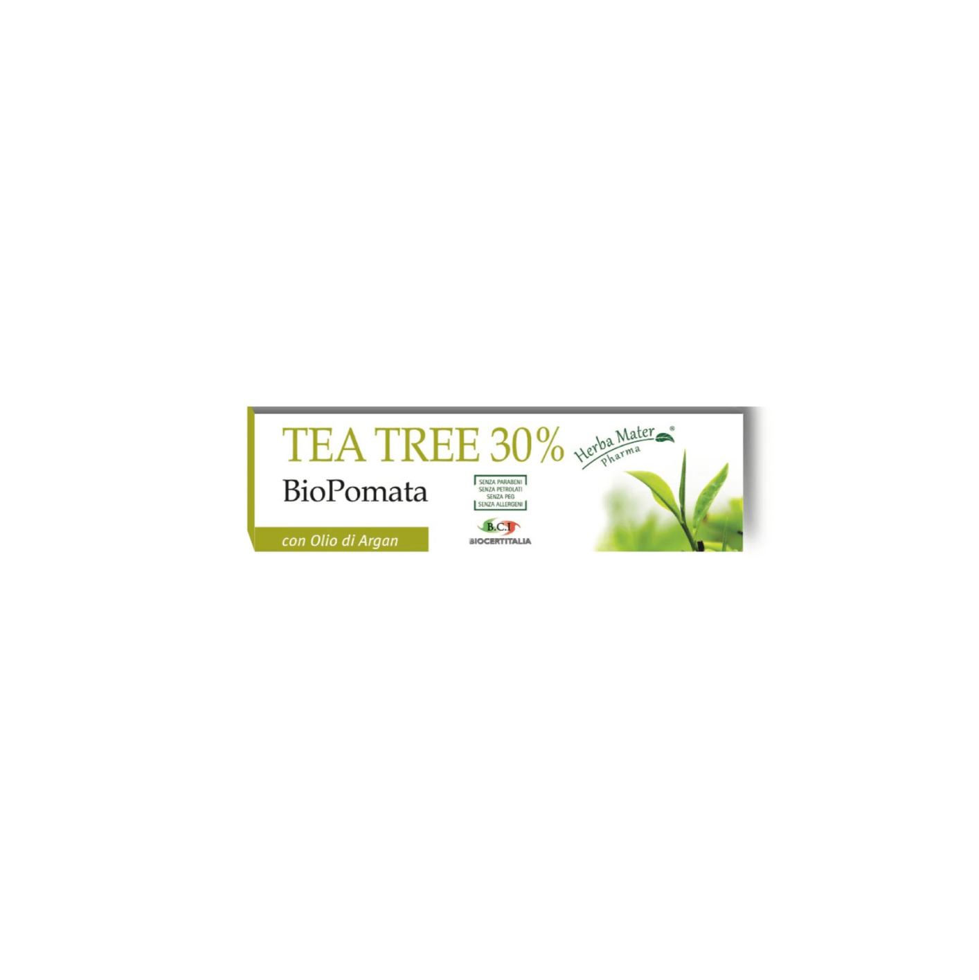 Biopomata Tea Tree 30% Purificante e Lenitiva con Olio di Argan - Pelle Impura e Sensibile | 75 ml