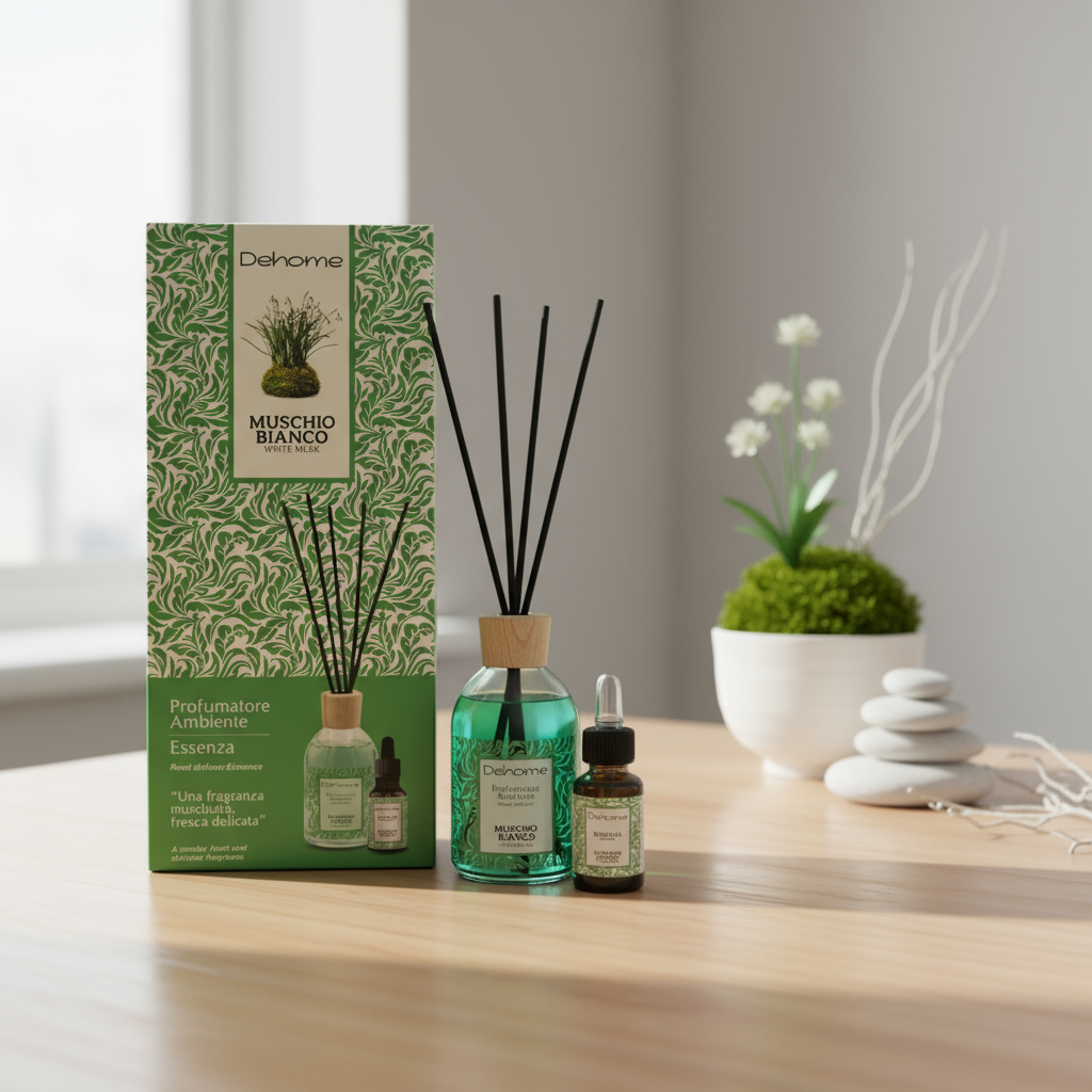 Profumatore Ambiente 100 ml | Essenza 15 ml Muschio Bianco