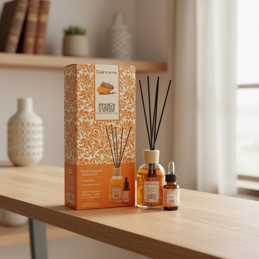 Profumatore Ambiente 100 ml | Essenza 15 ml Arancia Candita E Spezie